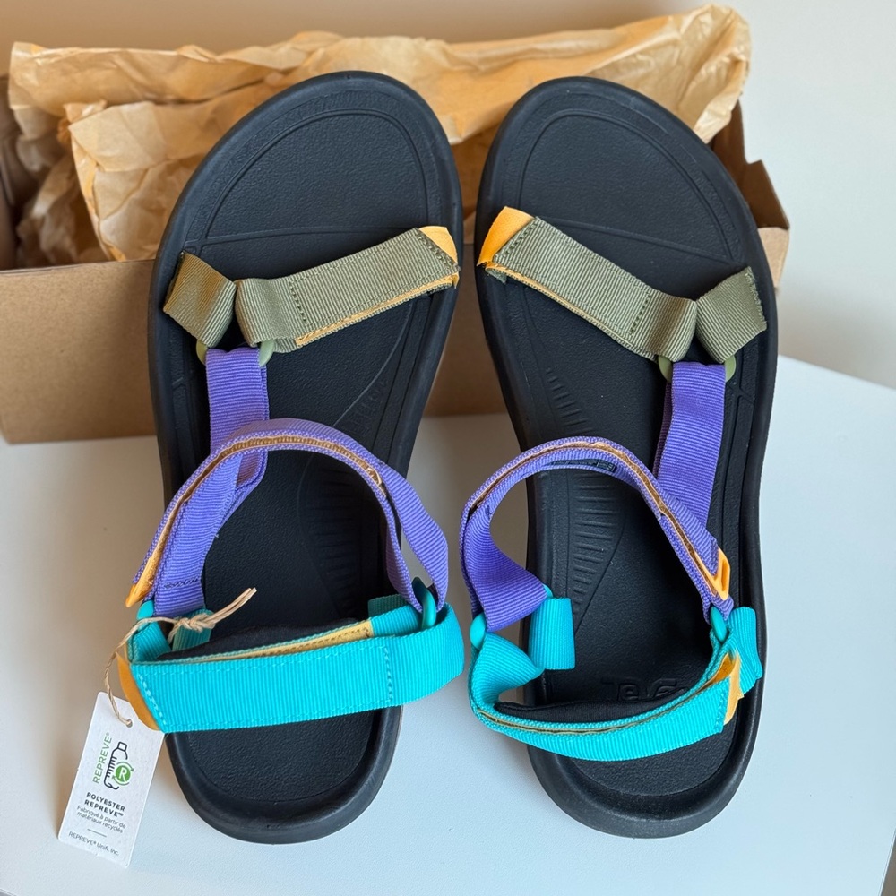TEVA Men’s US Size 12 Hurricane XLT2 Bright Retro Multi Color Sandals NEW IN BOX